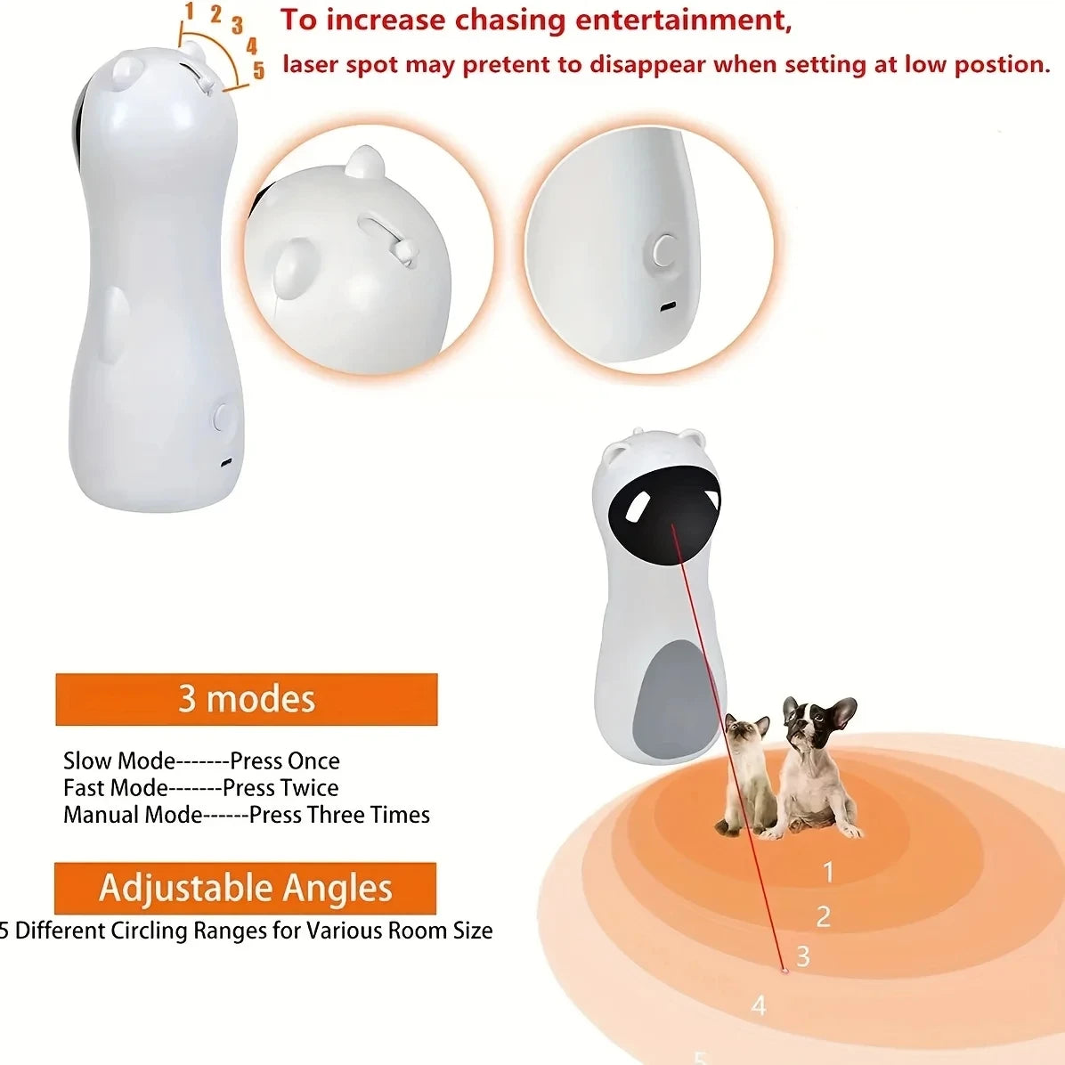 Laser Chaser — Automatic Spinning Cat Laser Toy